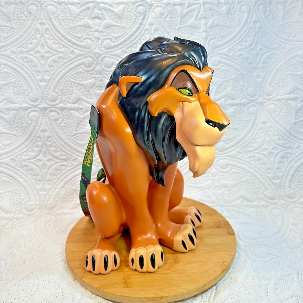 Disney Parks Animal Kingdom Lion King Scar Popcorn Bucket Light Up Eyes Strap